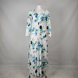 Vintage 70s Dress Forum Original Floral Maxi Dress