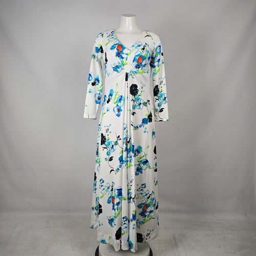 Vintage 70s Dress Forum Original Floral Maxi Dress