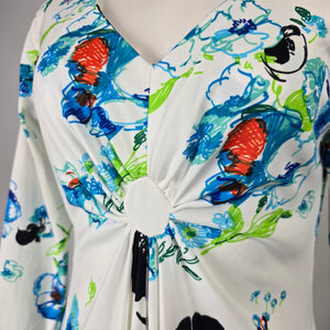Vintage 70s Dress Forum Original Floral Maxi Dress