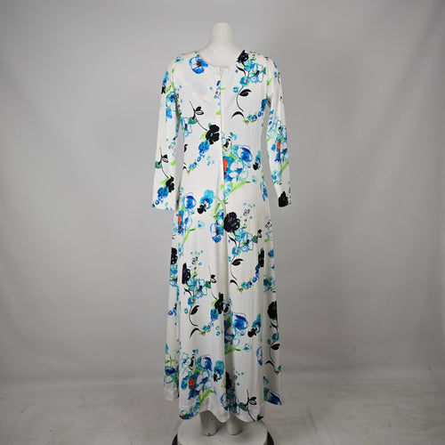 Vintage 70s Dress Forum Original Floral Maxi Dress