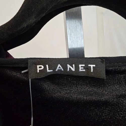 Planet Black Ruffle Tie Front Sleeveless Top Size 12
