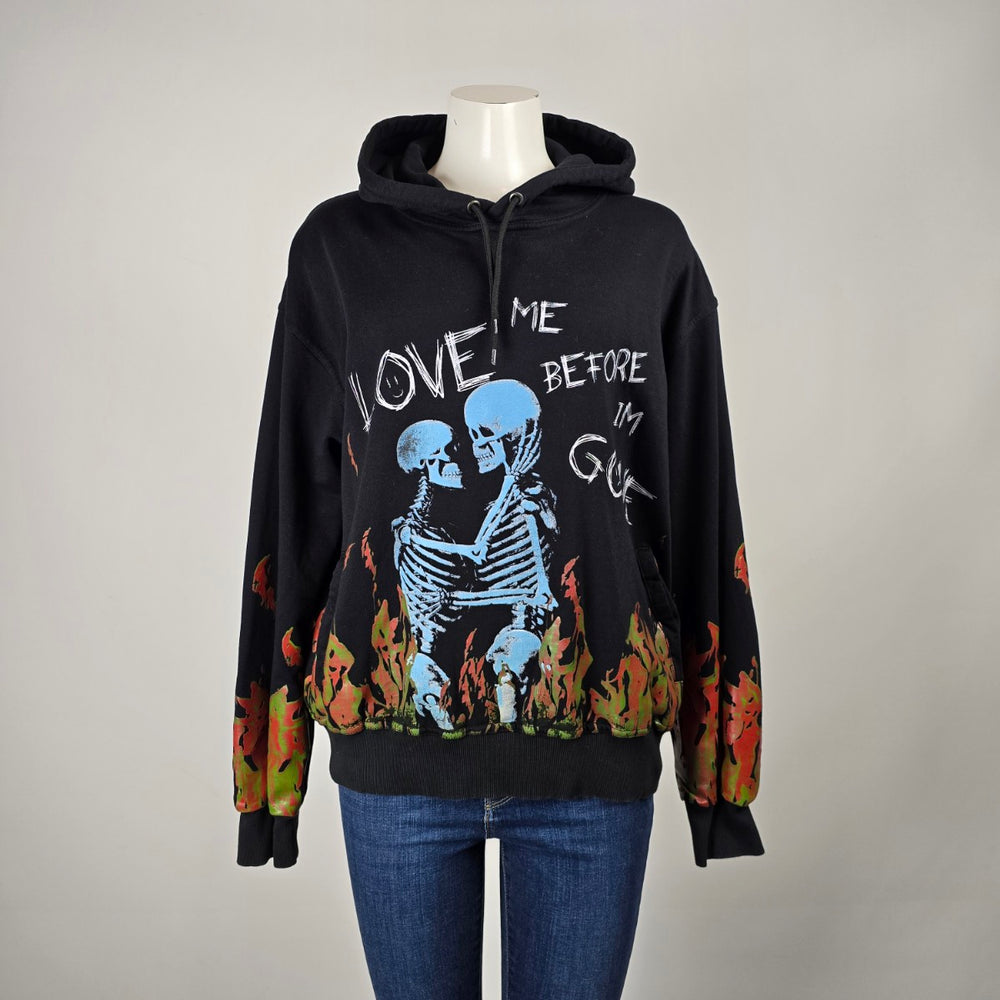 VZN Clothing Til Death Do Us Part Skeleton Flame Hoodie Size M/L