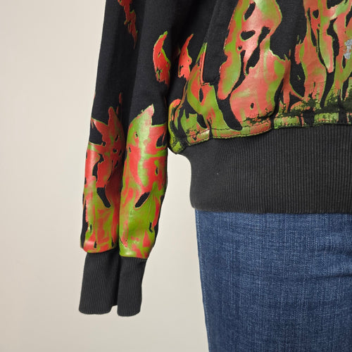 VZN Clothing Til Death Do Us Part Skeleton Flame Hoodie Size M/L