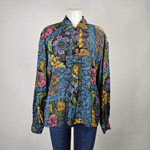 Marc Allan Vintage Floral Patchwork Blouse Size 12