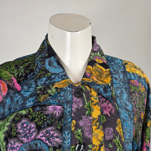 Marc Allan Vintage Floral Patchwork Blouse Size 12