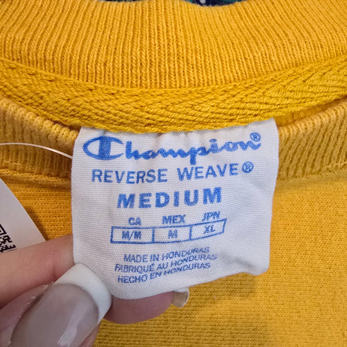 Vintage Champion Reverse Weave Mustard Yellow Crewneck Sweatshirt Size M