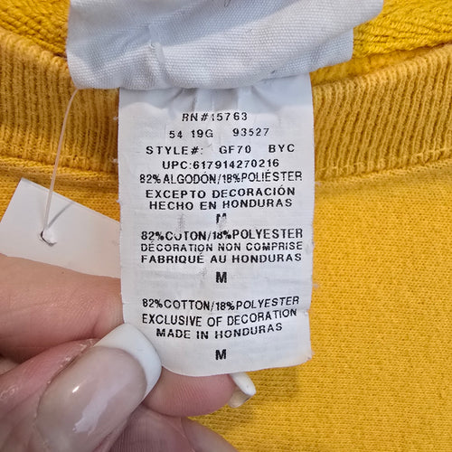 Vintage Champion Reverse Weave Mustard Yellow Crewneck Sweatshirt Size M