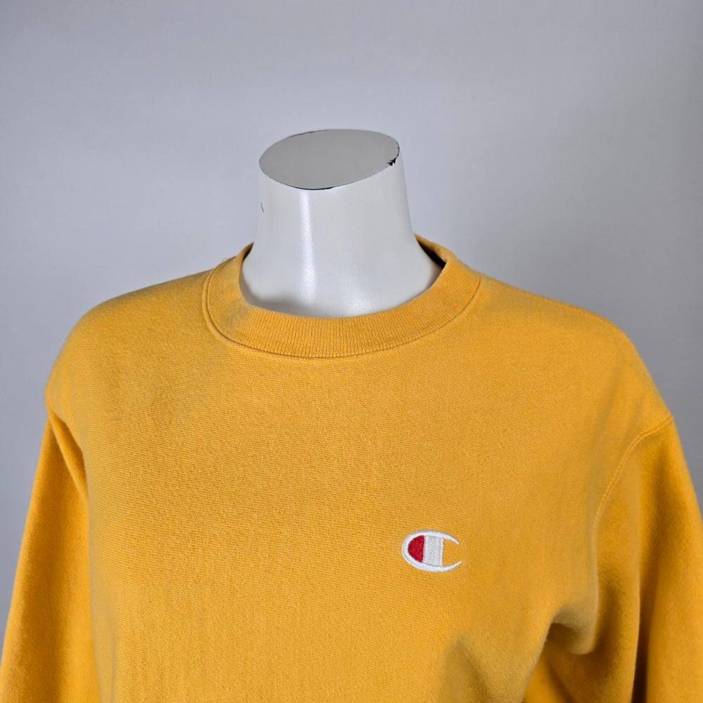 Vintage Champion Reverse Weave Mustard Yellow Crewneck Sweatshirt Size M
