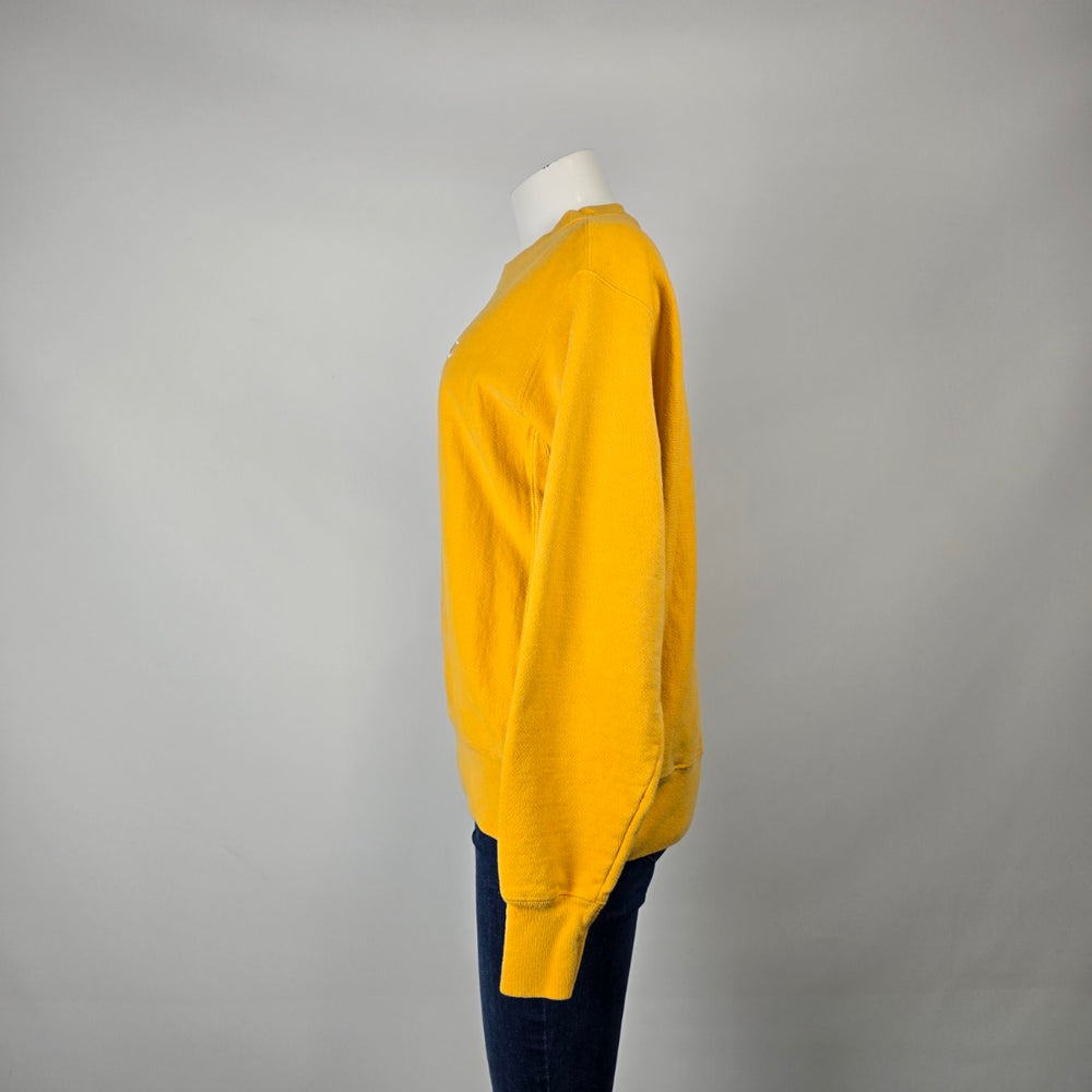 Vintage Champion Reverse Weave Mustard Yellow Crewneck Sweatshirt Size M