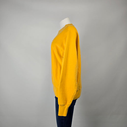 Vintage Champion Reverse Weave Mustard Yellow Crewneck Sweatshirt Size M