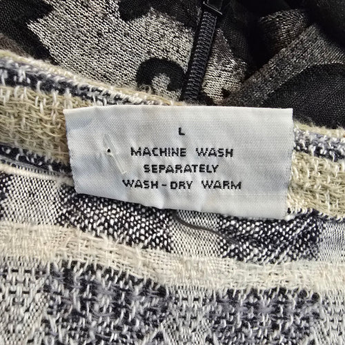 Cut Loose Textured Plaid Linen Blend Button Vest Size L