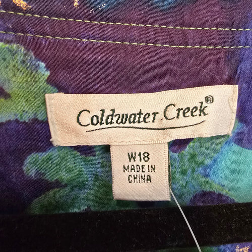 Coldwater Creek Colourful Patchwork Print Jacket Sz 18W