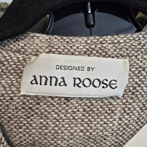 Designed by Anna Roose Textured Wool Blend Jacket Blazer Sz 14