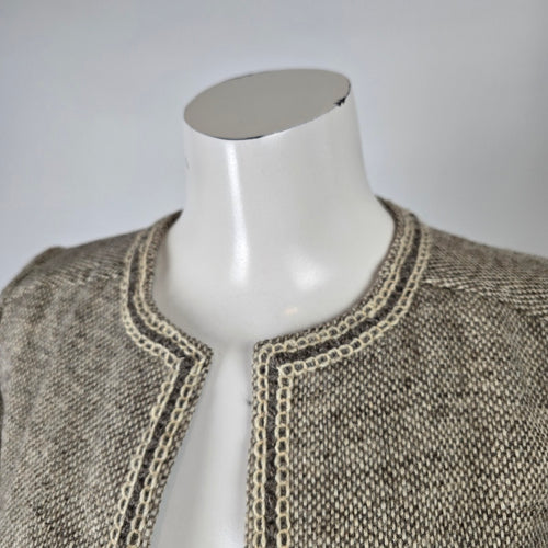 Designed by Anna Roose Textured Wool Blend Jacket Blazer Sz 14