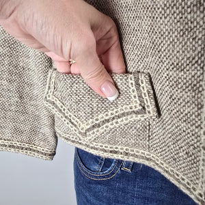 Designed by Anna Roose Textured Wool Blend Jacket Blazer Sz 14