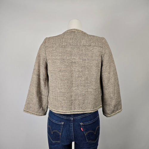 Designed by Anna Roose Textured Wool Blend Jacket Blazer Sz 14