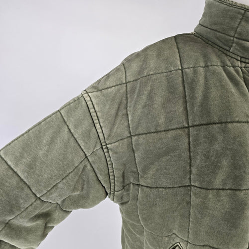 By Together Green Cotton Quilted Zip Jacket Size S
