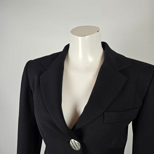 Provasoli Made in Italy Black Cropped Blazer Jacket Size S/M