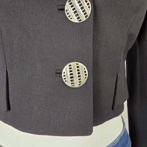 Provasoli Made in Italy Black Cropped Blazer Jacket Size S/M