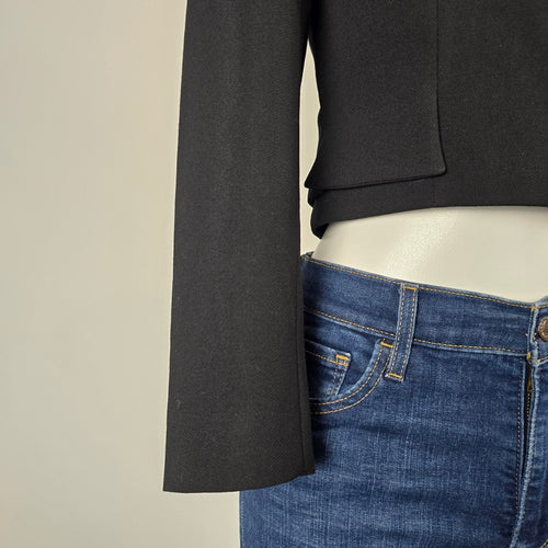 Provasoli Made in Italy Black Cropped Blazer Jacket Size S/M