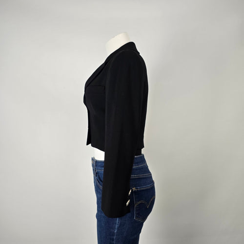 Provasoli Made in Italy Black Cropped Blazer Jacket Size S/M