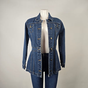 Vintage Eldorado Denim Company Long Denim Jacket Size M