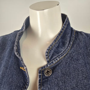 Vintage Bongo Authentic Denim Military-Style Jacket Size L