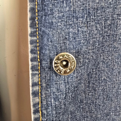 Vintage Bongo Authentic Denim Military-Style Jacket Size L