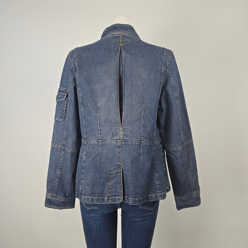 Vintage Bongo Authentic Denim Military-Style Jacket Size L