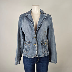 Vintage FYLO by NYC Denim Blazer Jacket Size M