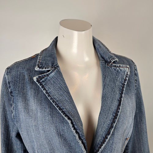 Vintage FYLO by NYC Denim Blazer Jacket Size M