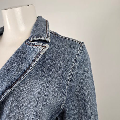 Vintage FYLO by NYC Denim Blazer Jacket Size M