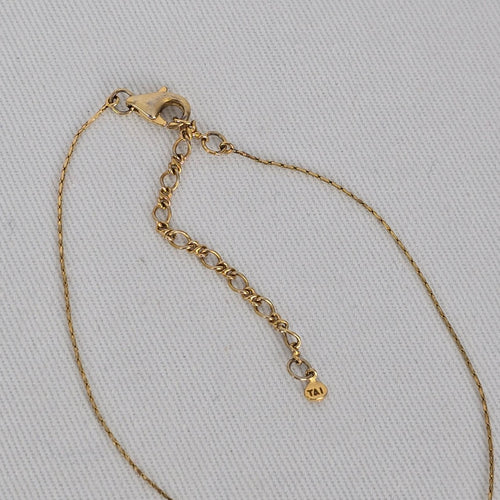 TAI Gold Tone Delicate Crystal Pendant Necklace