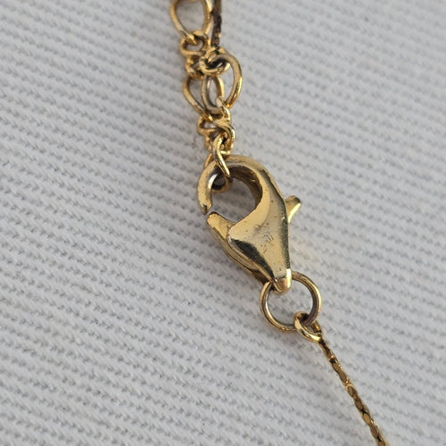 TAI Gold Tone Delicate Crystal Pendant Necklace