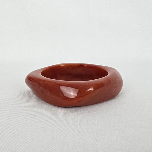 Chunky Tortoise Brown Lucite Style Bangle Bracelet