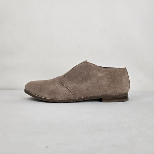 Franco Sarto Taupe Suede Ankle Booties Size 8.5