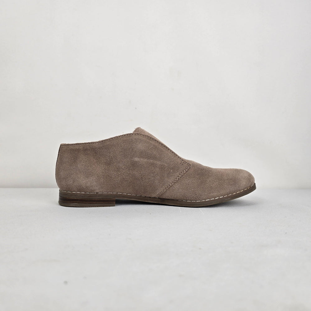 Franco Sarto Taupe Suede Ankle Booties Size 8.5