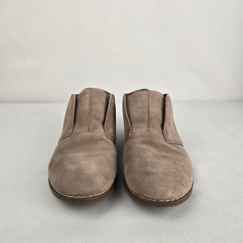 Franco Sarto Taupe Suede Ankle Booties Size 8.5