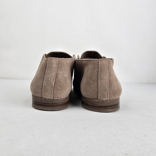 Franco Sarto Taupe Suede Ankle Booties Size 8.5