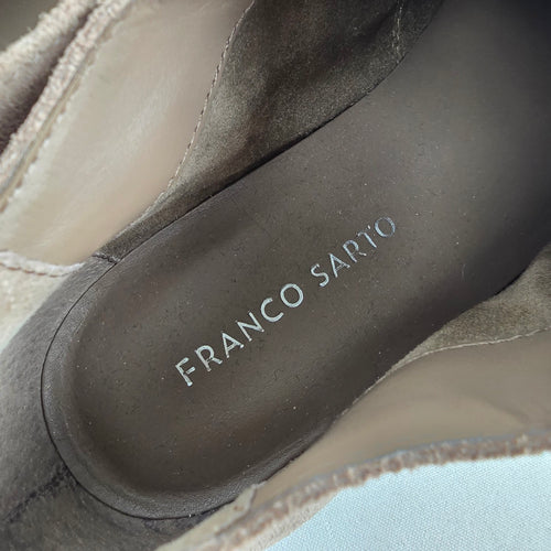 Franco Sarto Taupe Suede Ankle Booties Size 8.5