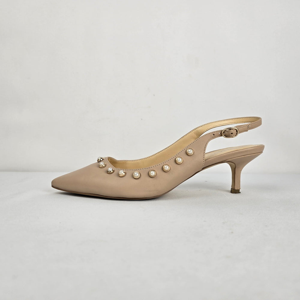 Ivanka Trump Pearl Slingback Kitten Heels Size 8.5