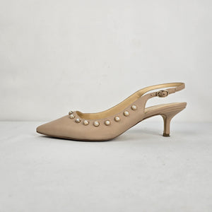 Ivanka Trump Pearl Slingback Kitten Heels Size 8.5