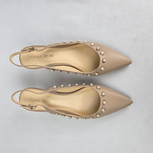 Ivanka Trump Pearl Slingback Kitten Heels Size 8.5