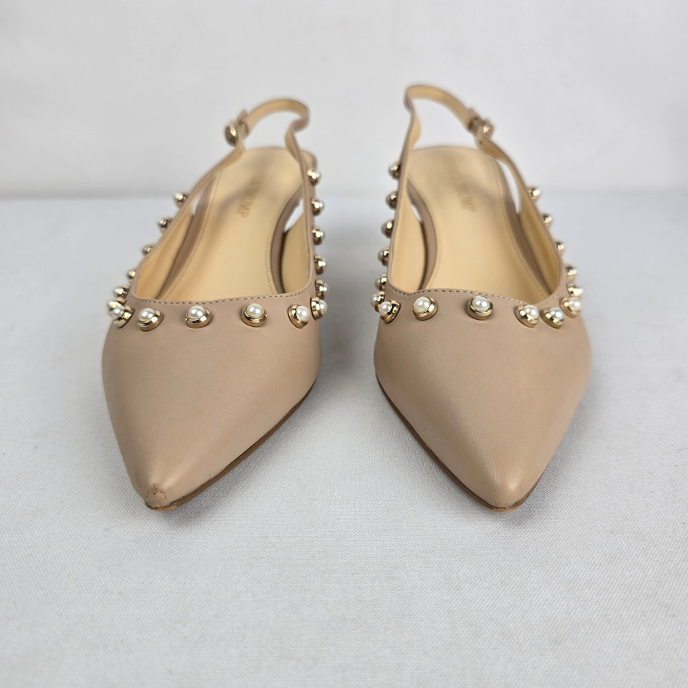 Ivanka Trump Pearl Slingback Kitten Heels Size 8.5