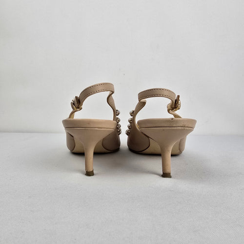 Ivanka Trump Pearl Slingback Kitten Heels Size 8.5