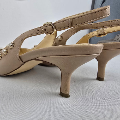 Ivanka Trump Pearl Slingback Kitten Heels Size 8.5