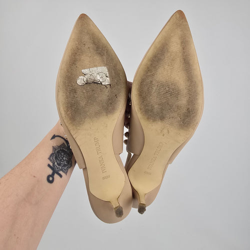 Ivanka Trump Pearl Slingback Kitten Heels Size 8.5