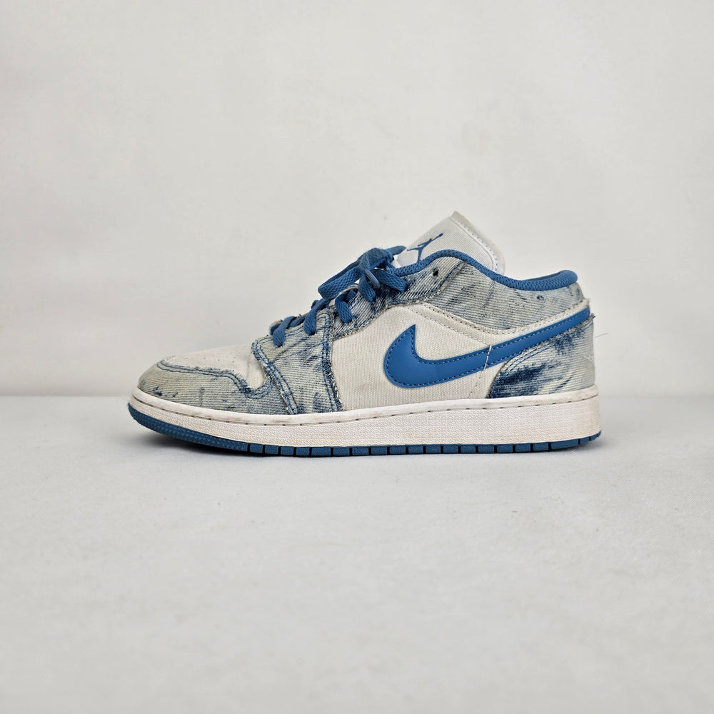 Air Jordan 1 Low GS Washed Denim Sneakers Size 6