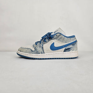 Air Jordan 1 Low GS Washed Denim Sneakers Size 6