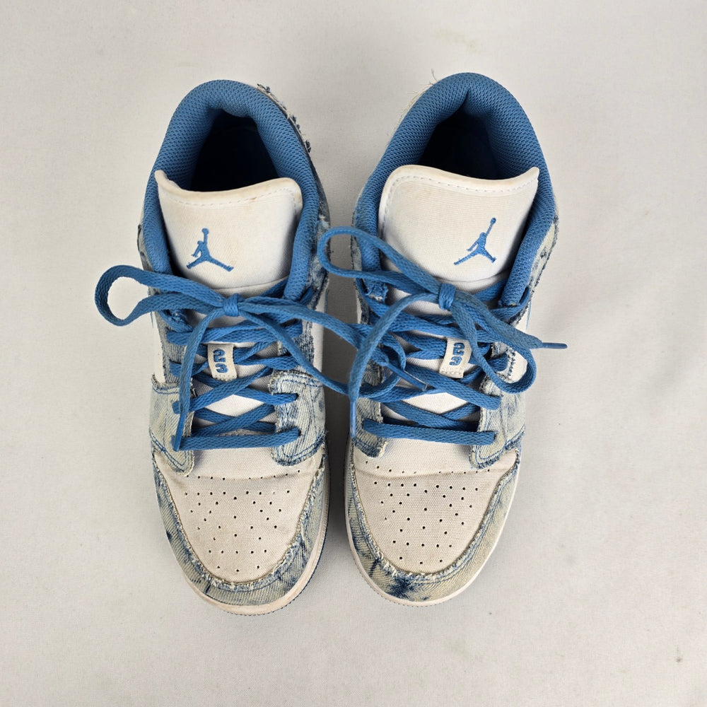 Air Jordan 1 Low GS Washed Denim Sneakers Size 6